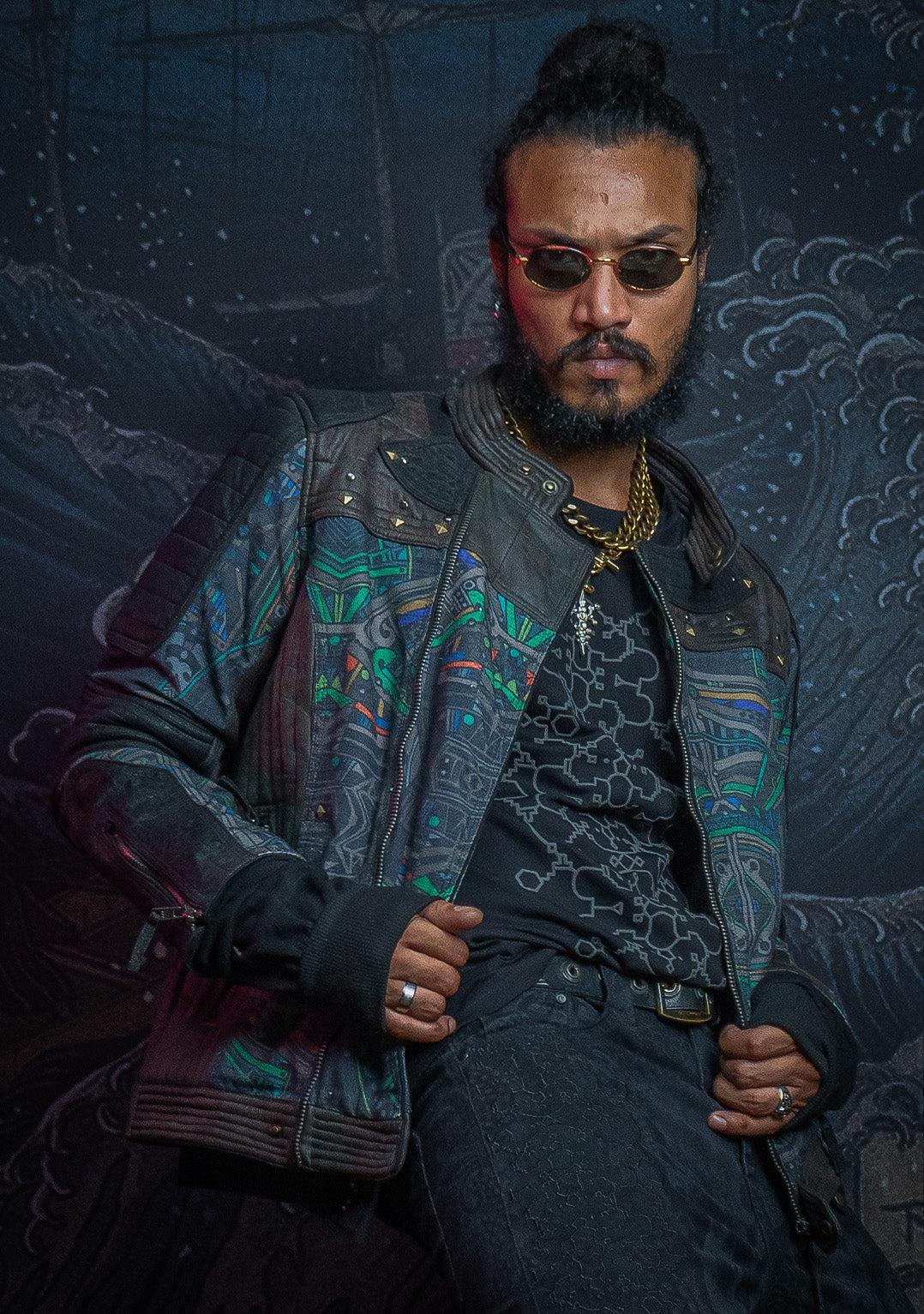 Jacket Men SAMURAI SHAMAN / Fake Leather / Waterproof Linen - POPPYFIELDS